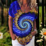 Flower Print Blouse  2XL - 5XL
