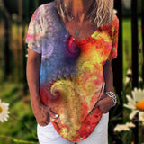 Flower Print Blouse  2XL - 5XL