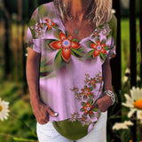 TIE-DYE Tees - Short Sleeve V-Neck 2XL- 5XL