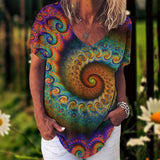 Flower Print Blouse  2XL - 5XL
