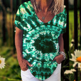 TIE-DYE Tees - Short Sleeve V-Neck  L-2XL