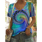Flower Print Blouse  2XL - 5XL