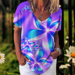TIE-DYE Tees - Short Sleeve V-Neck  L-2XL
