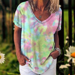 TIE-DYE Tees - Short Sleeve V-Neck 2XL- 5XL