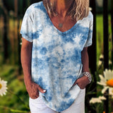 TIE-DYE Tees - Short Sleeve V-Neck  L-2XL