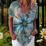 TIE-DYE Tees - Short Sleeve V-Neck  L-2XL