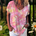 TIE-DYE Tees - Short Sleeve V-Neck 2XL- 5XL