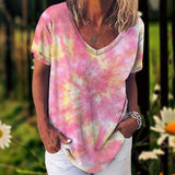 TIE-DYE Tees - Short Sleeve V-Neck 2XL- 5XL