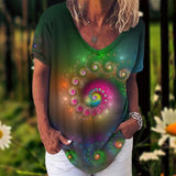 Flower Print Blouse  2XL - 5XL