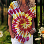 TIE-DYE Tees - Short Sleeve V-Neck 2XL- 5XL