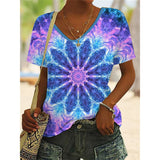 Flower Print Blouse  2XL - 5XL