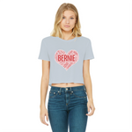 Bernie Heart Classic Women's Cropped Raw Edge T-Shirt