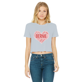 Bernie Heart Classic Women's Cropped Raw Edge T-Shirt
