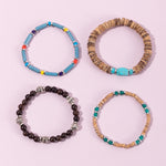 Bohemian Style Wooden Turquoise Beaded Bracelet