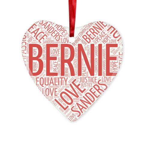 Bernie Heart Glass Hanging Ornament