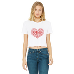 Bernie Heart Classic Women's Cropped Raw Edge T-Shirt