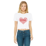 Bernie Heart Classic Women's Cropped Raw Edge T-Shirt