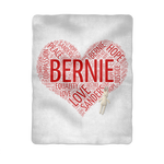 Bernie Heart Sublimation Baby Blanket