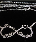 BERNIE NECKLACE - Infinity Personalized Name Necklace (Upto 4 names)
