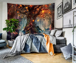 Mushroom Psychedelic Tree Tapestry