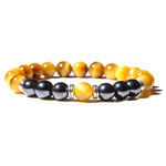 Tiger Eye Beads Charm Bracelet