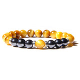 Tiger Eye Beads Charm Bracelet