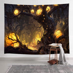 Mushroom Psychedelic Tree Tapestry