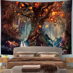 Mushroom Psychedelic Tree Tapestry