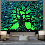 Mushroom Psychedelic Tree Tapestry