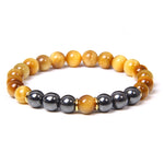 Tiger Eye Beads Charm Bracelet