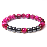 Tiger Eye Beads Charm Bracelet