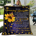 To My Daughter Letter Printed Quilts Fleece Blankets