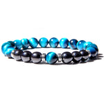Tiger Eye Beads Charm Bracelet