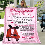 To My Daughter Letter Printed Quilts Fleece Blankets