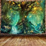 Mushroom Psychedelic Tree Tapestry