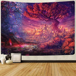 Mushroom Psychedelic Tree Tapestry