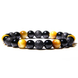 Tiger Eye Beads Charm Bracelet