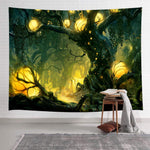 Mushroom Psychedelic Tree Tapestry