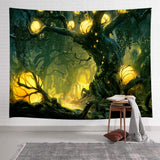 Mushroom Psychedelic Tree Tapestry