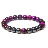 Tiger Eye Beads Charm Bracelet