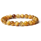 Tiger Eye Beads Charm Bracelet