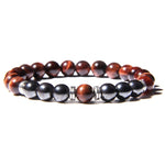 Tiger Eye Beads Charm Bracelet