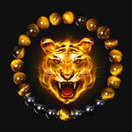 Tiger Eye Beads Charm Bracelet