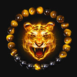Tiger Eye Beads Charm Bracelet
