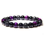 Tiger Eye Beads Charm Bracelet