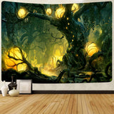 Mushroom Psychedelic Tree Tapestry