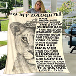To My Daughter Letter Printed Quilts Fleece Blankets