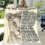 To My Daughter Letter Printed Quilts Fleece Blankets
