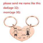 Personalized Heart Puzzle Key Chain