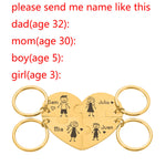 Personalized Heart Puzzle Key Chain